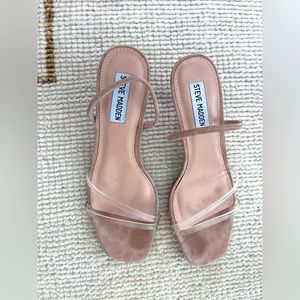 Steve Madden kitten heels with clear straps
